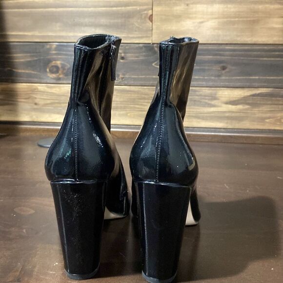 Jessica Simpson Teddi Patent Side Zip Pointed Toe Heeled Ankle Boots Size 9.5 - Picture 8 of 12